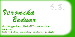 veronika bednar business card